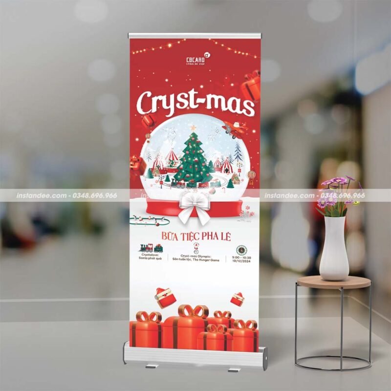 In standee cuốn 80x200cm