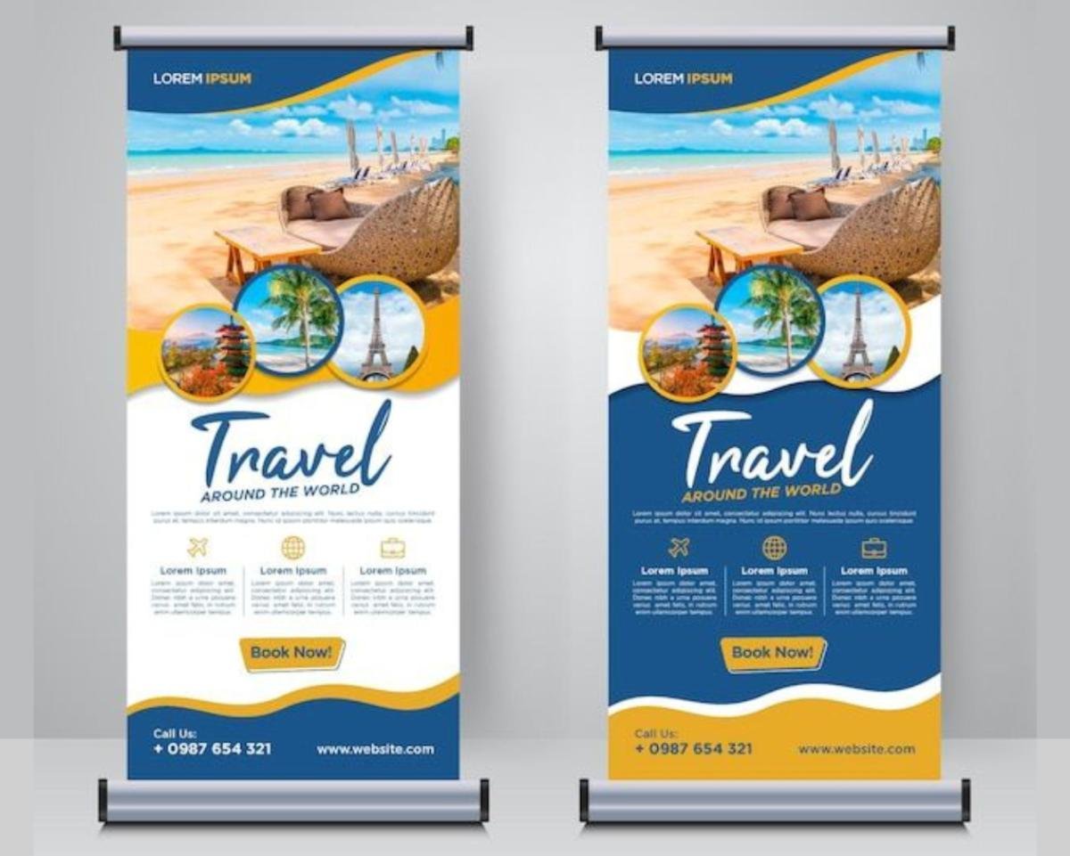 Mẫu standee du lịch đẹp ấn tượng