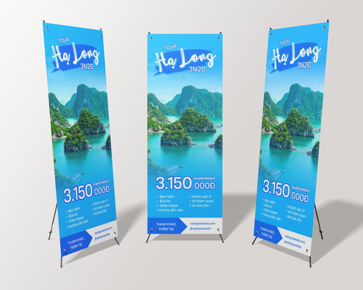 Mẫu standee du lịch Hạ Long