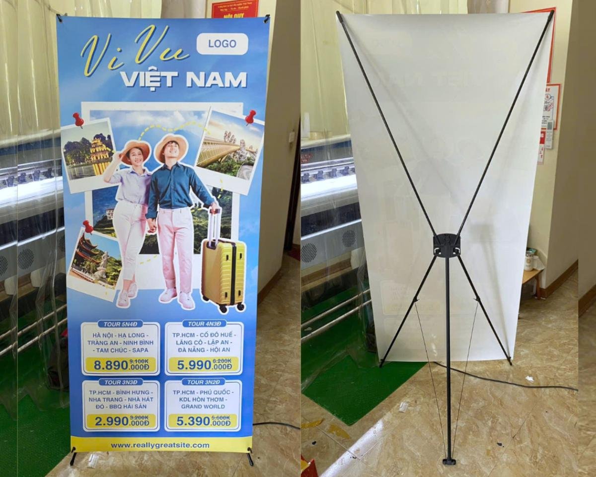 Mẫu standee du lịch quảng bá điểm đến
