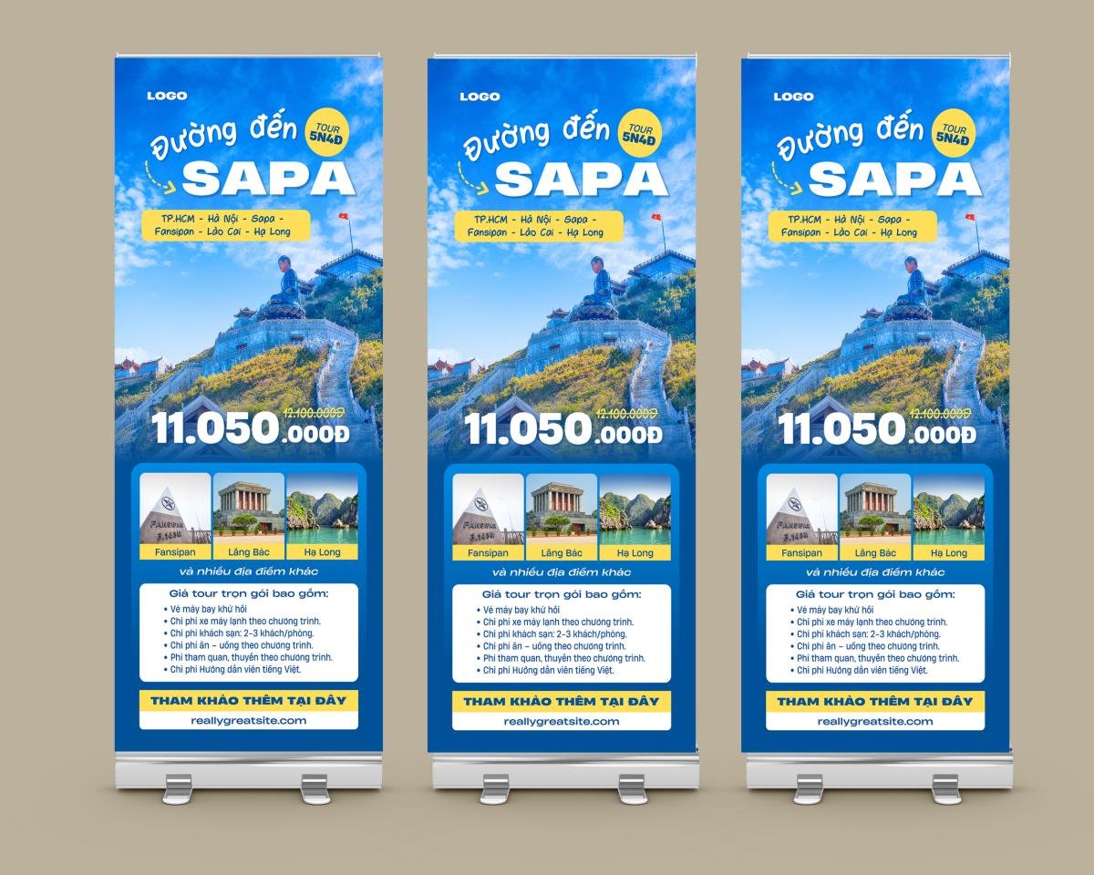 Mẫu standee du lịch Sapa