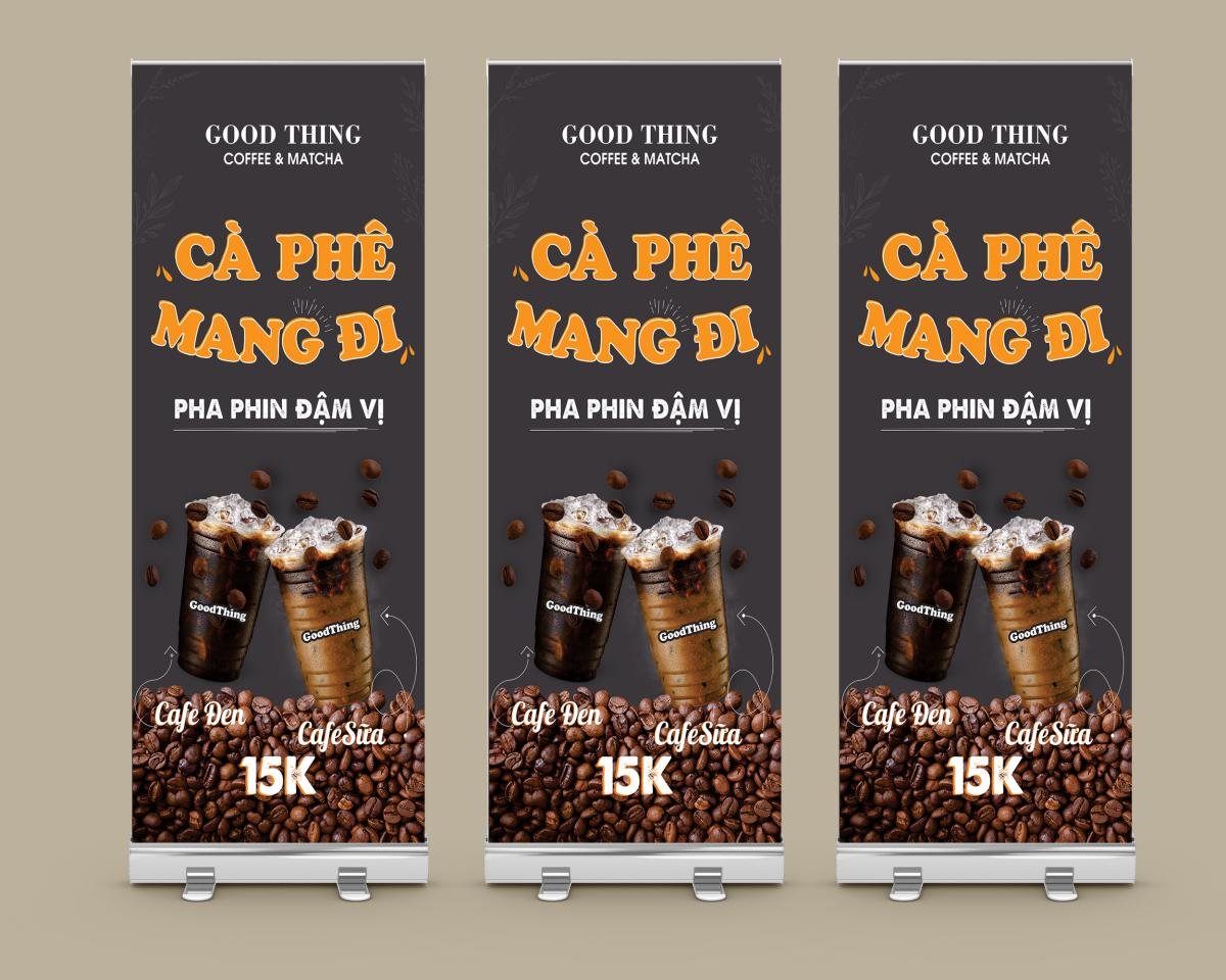 standee giới thiệu sản phẩm coffe
