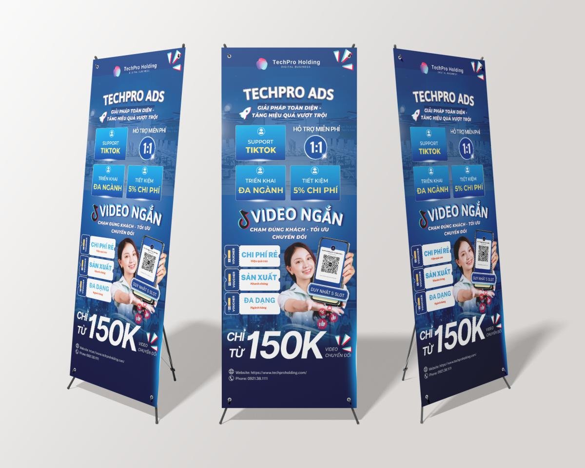 standee giới thiệu sản phẩm công nghệ số