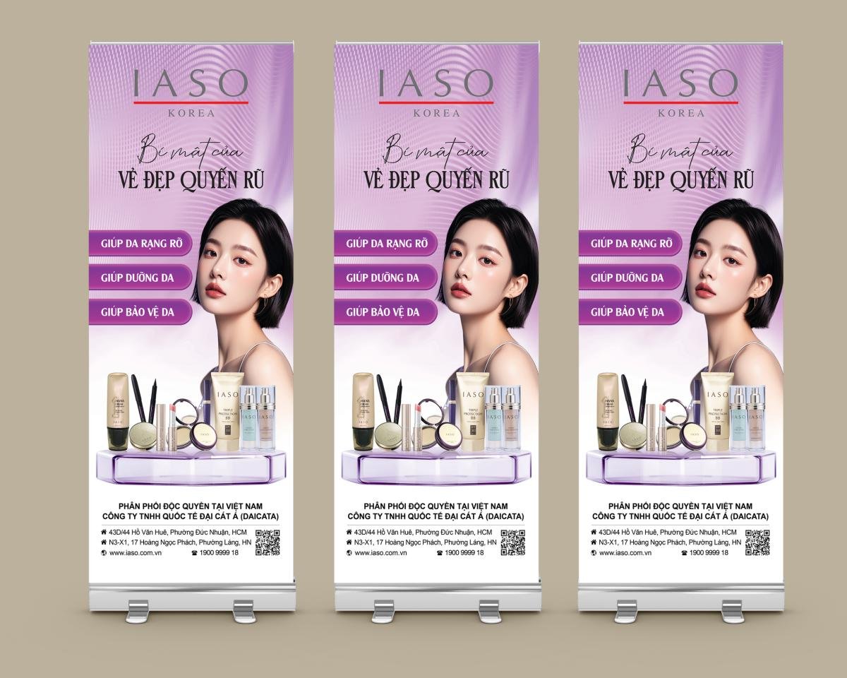 standee giới thiệu sản phẩm làm đẹp