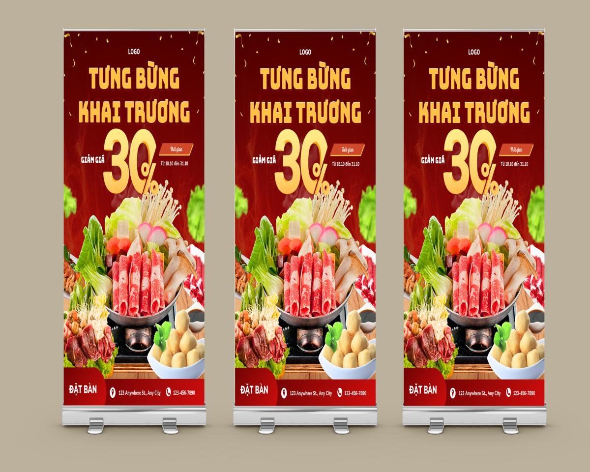 standee giới thiệu sản phẩm lẩu