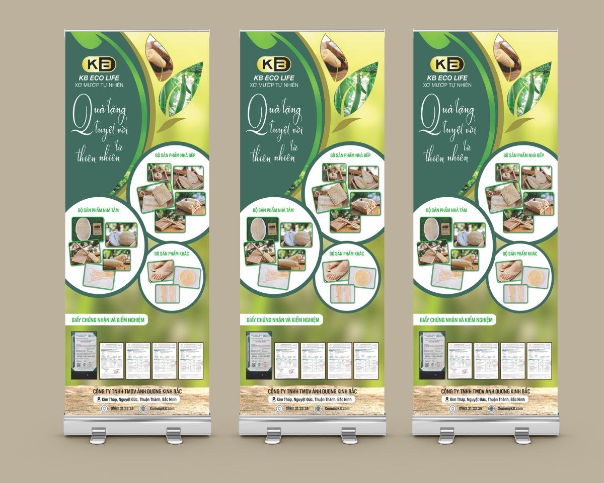 standee giới thiệu sản phẩm thiên nhiên