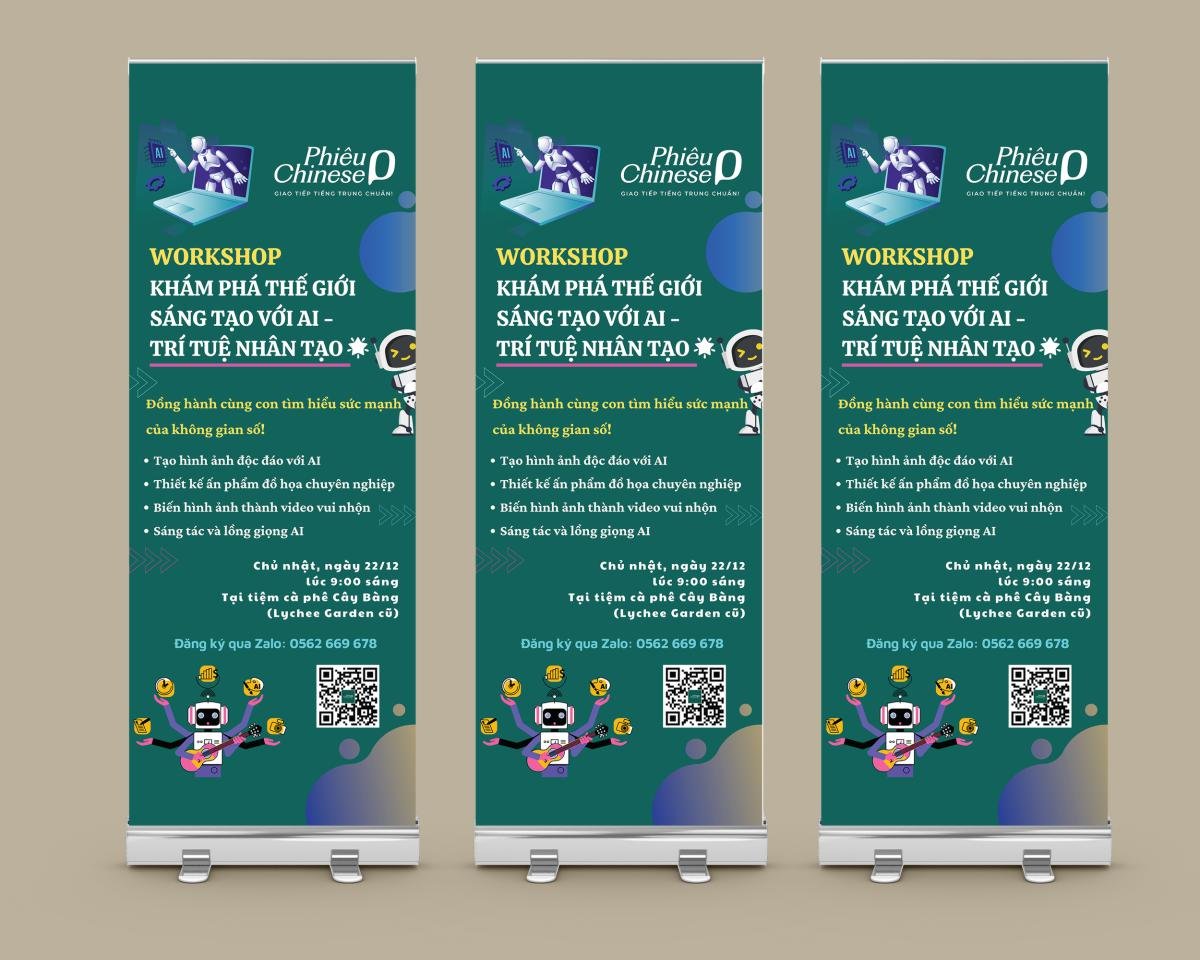 standee hội thảo sự kiện công nghệ AI