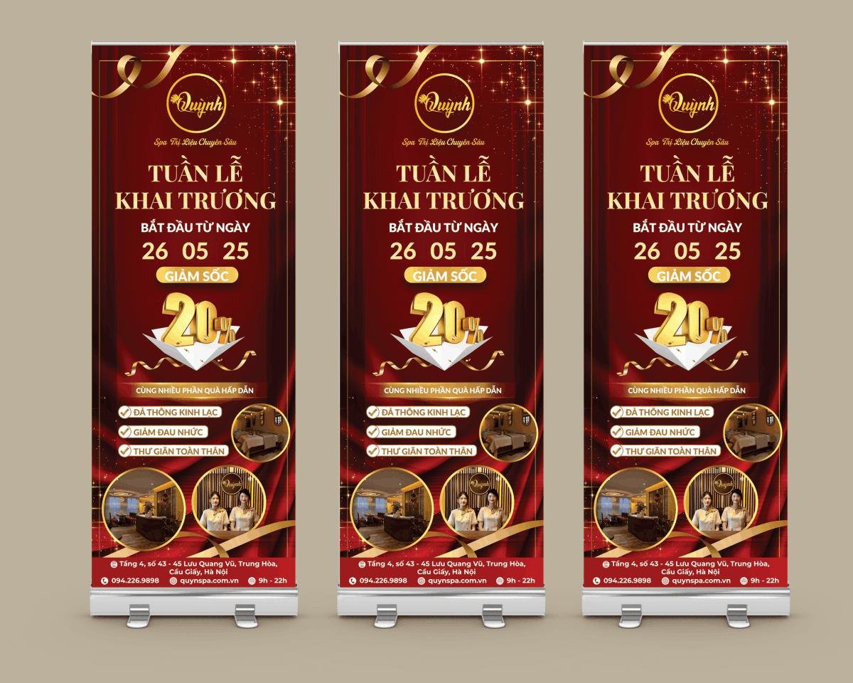 standee khuyến mãi khai trương