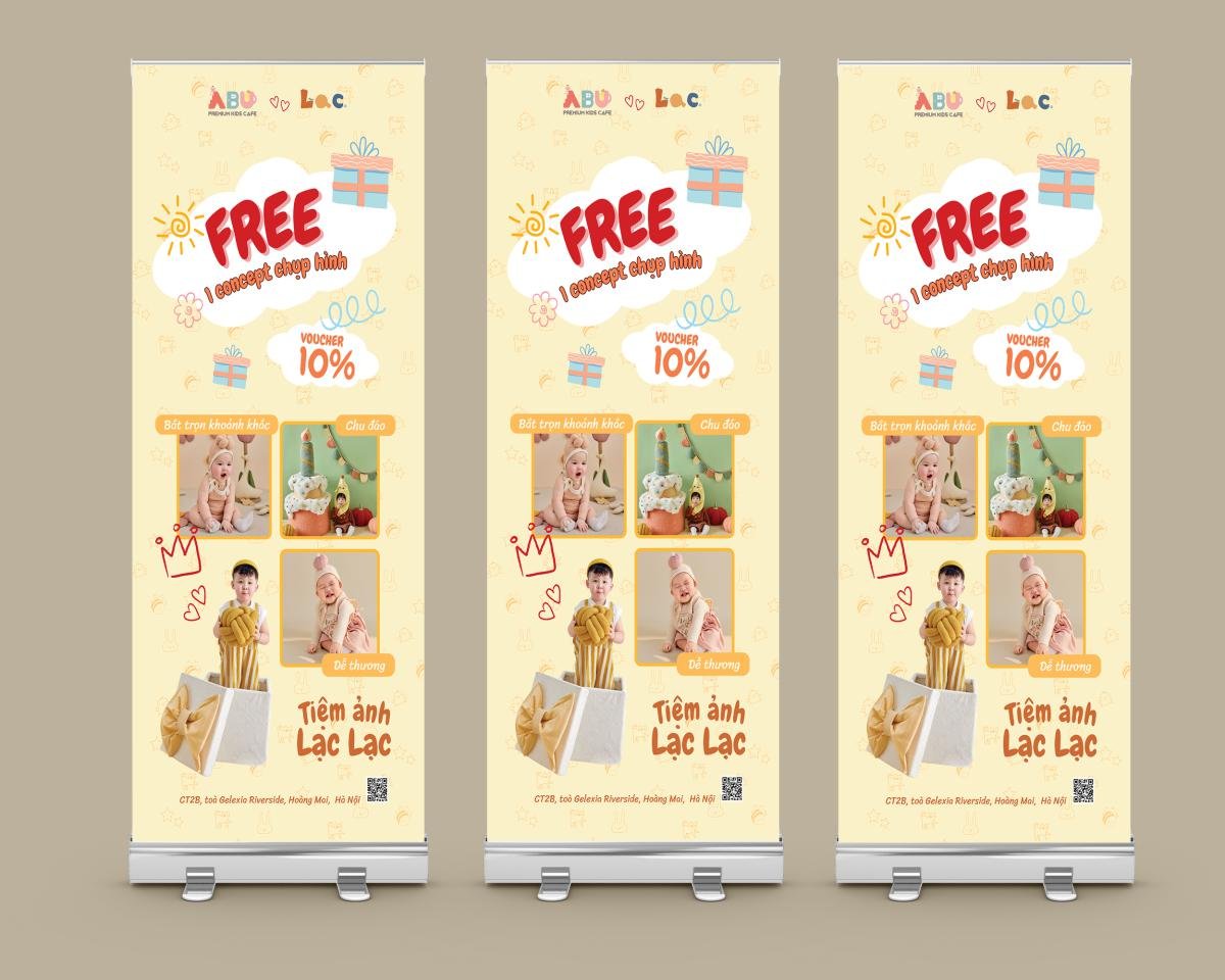 standee khuyến mãi mẹ và bé