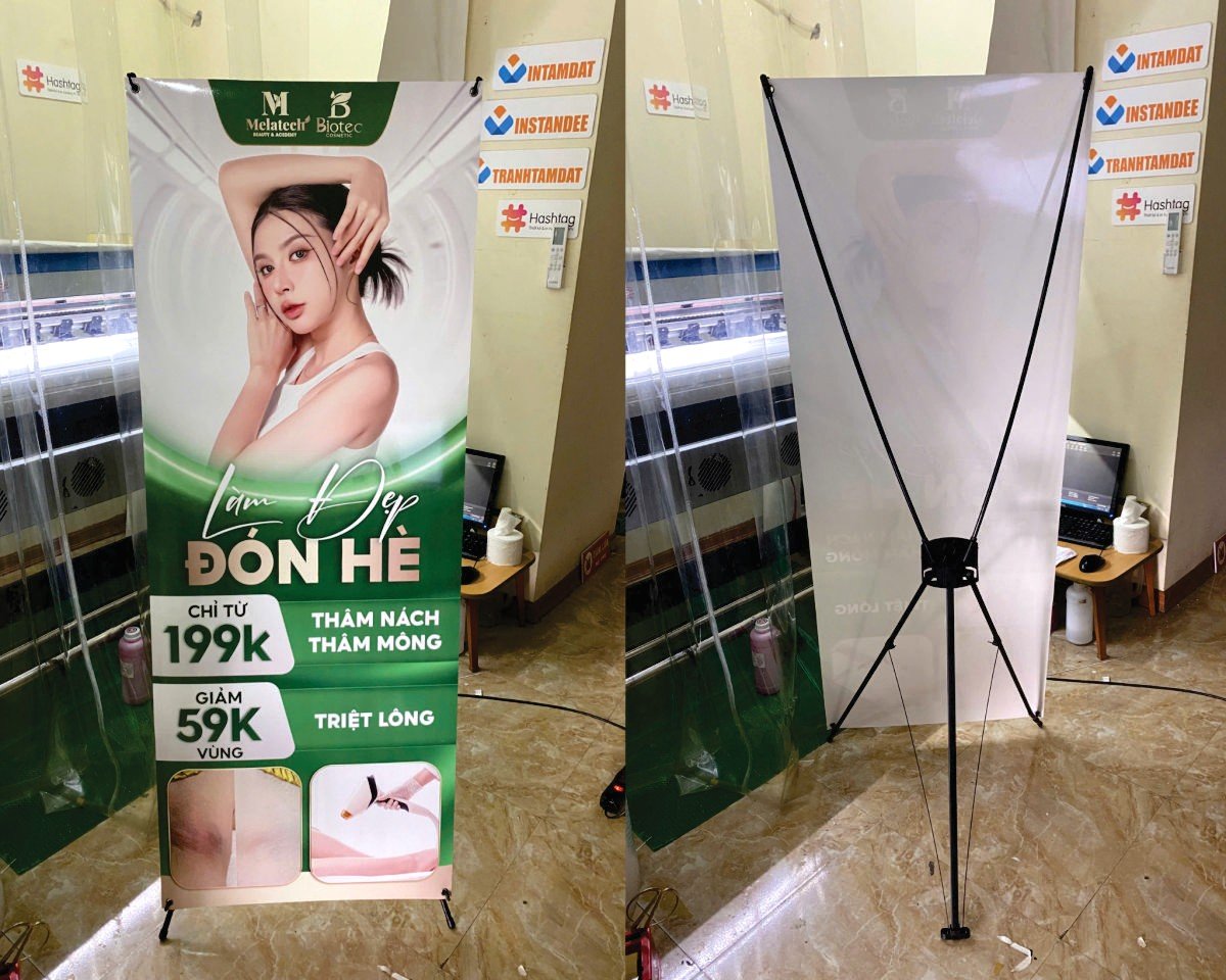 standee khuyến mãi spa làm đẹp tại xưởng in