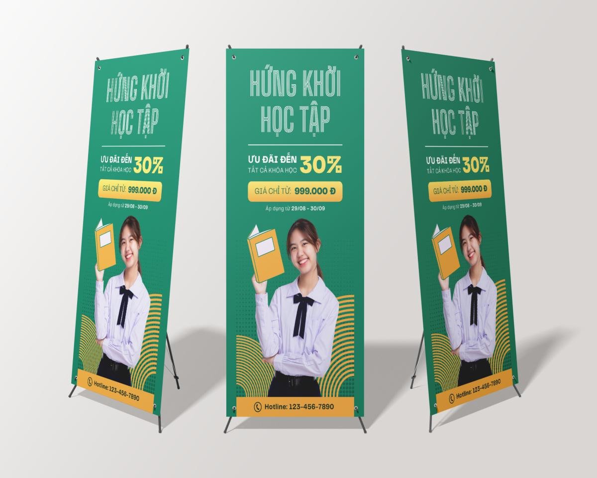 standee khuyến mãi trường học