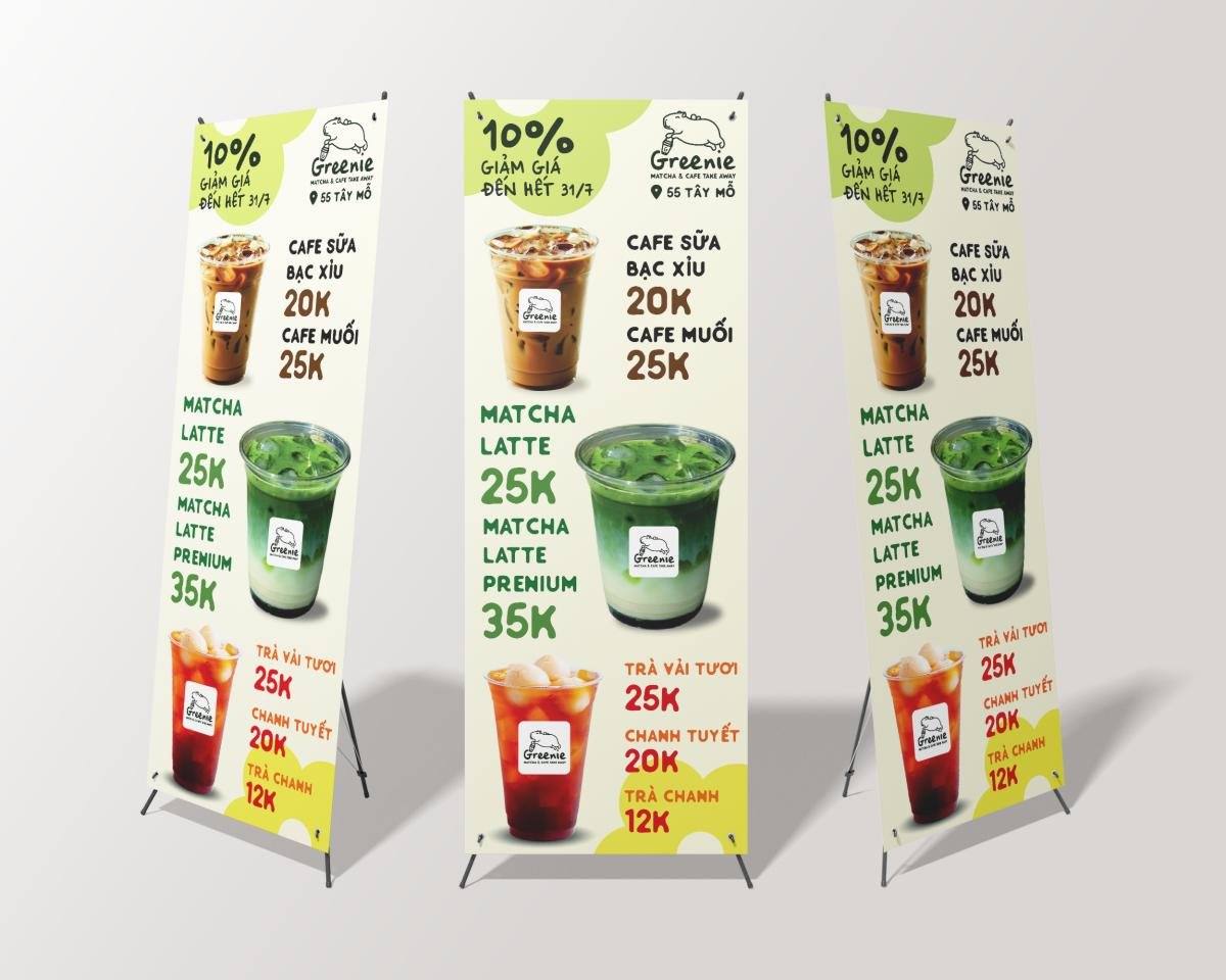 standee menu trà sữa đẹp