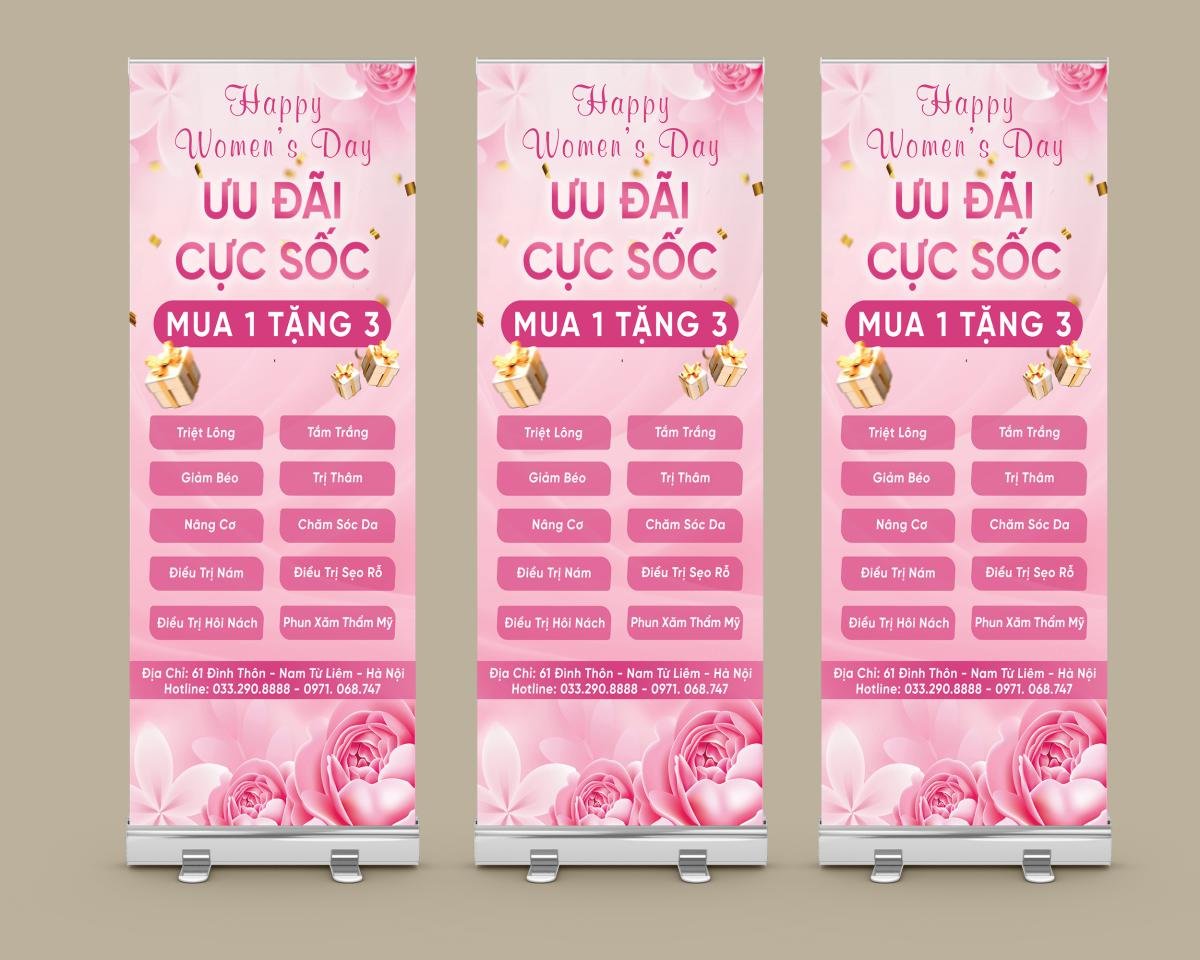 standee ngày tám tháng ba quốc tế phụ nữ