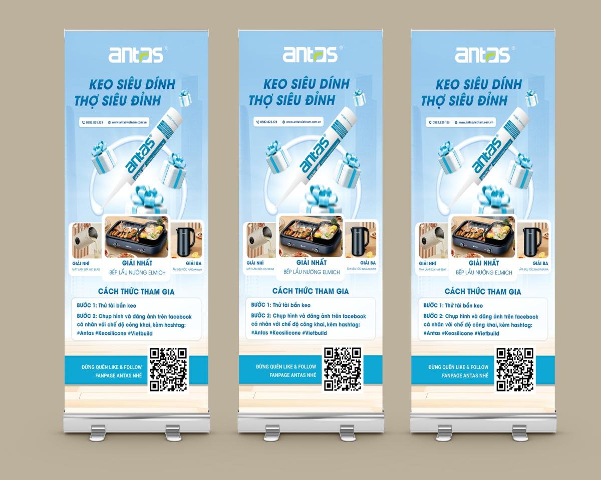 standee sản phẩm keo dính
