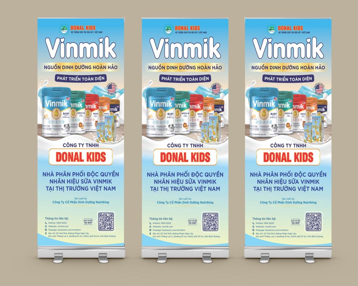 standee sản phẩm sữa vinmik