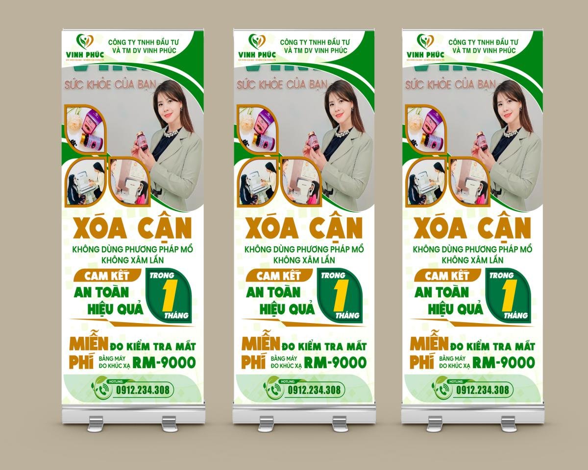 standee sản phẩm xóa cận thị