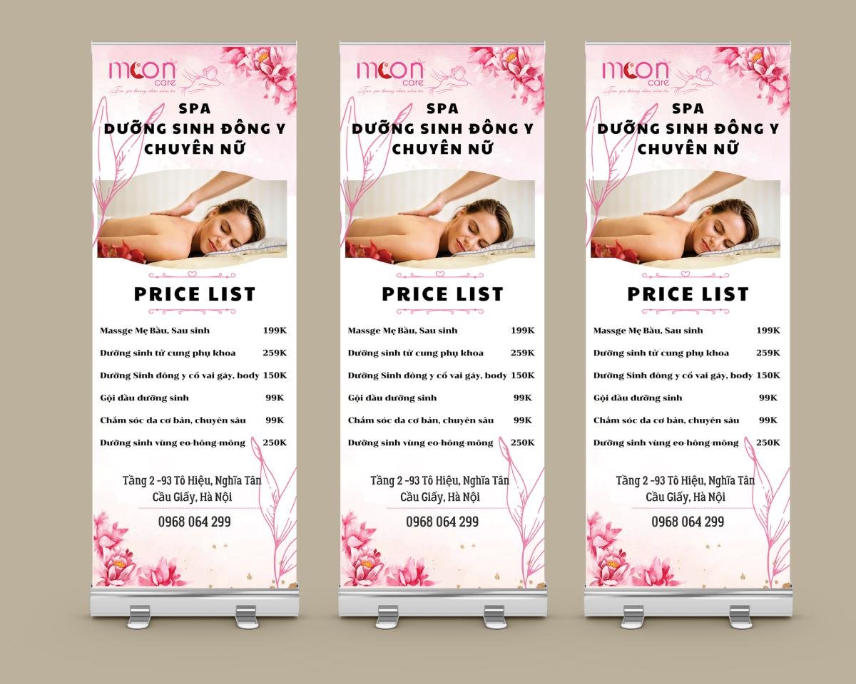 standee spa dưỡng sinh đông y