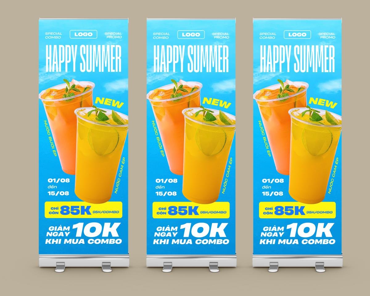 standee trà sữa giảm giá