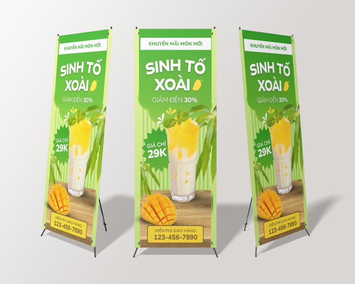 standee trà sữa sinh tố đẹp