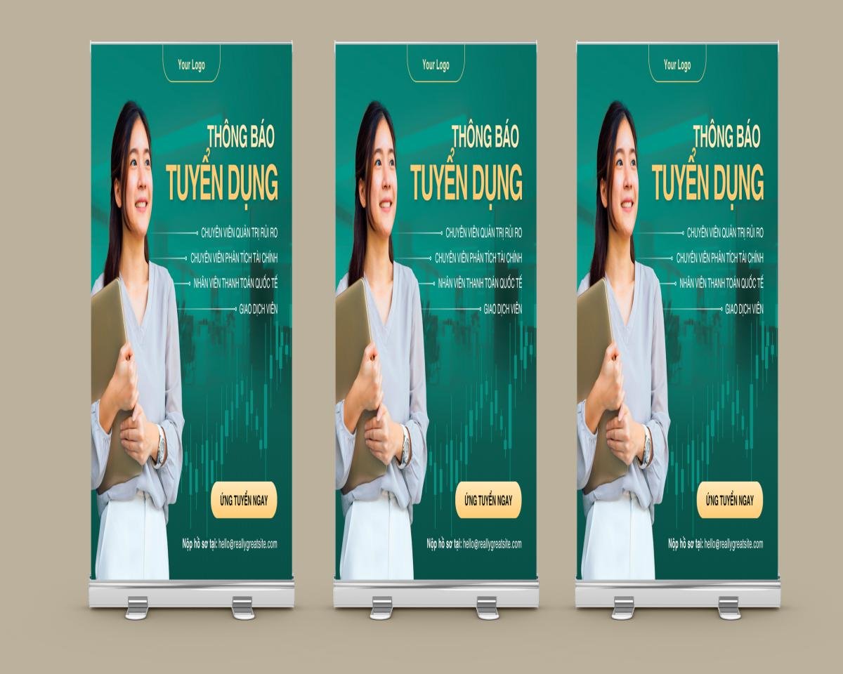 standee tuyển dụng nhân viên công ty