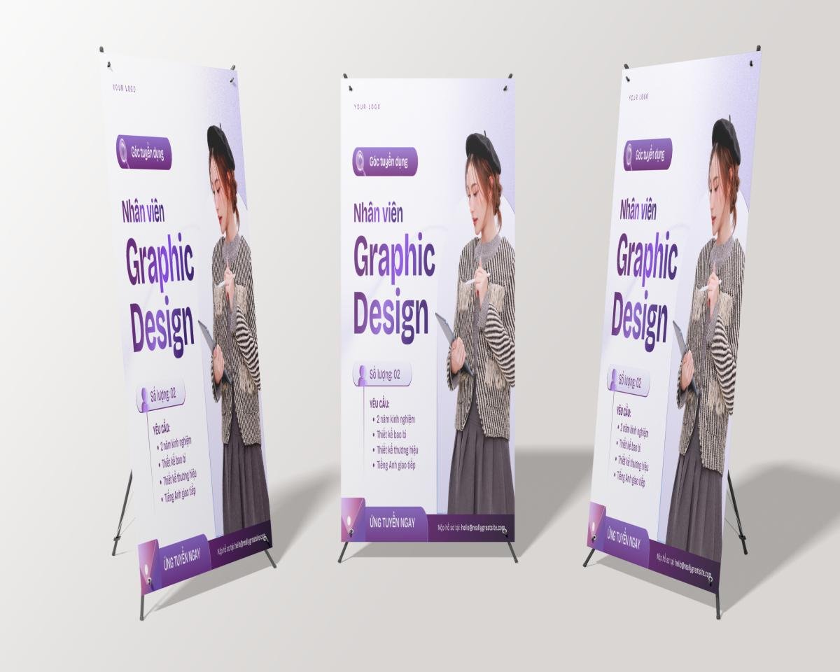 standee tuyển dụng nhân viên media