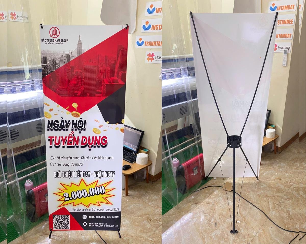 standee tuyển dụng tại xưởng in Tâm Đạt