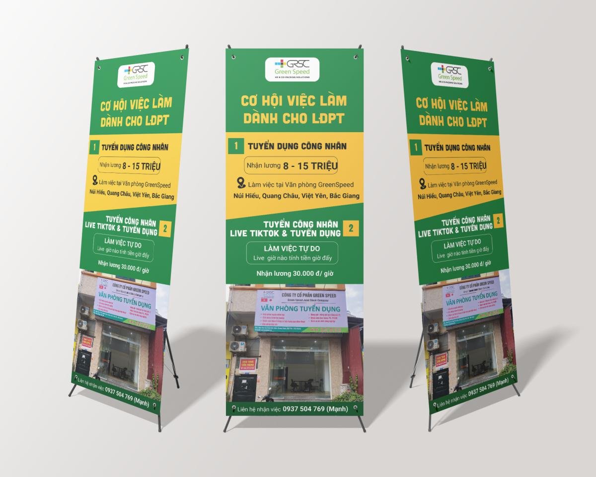 standee tuyện dụng việc làm ldpt