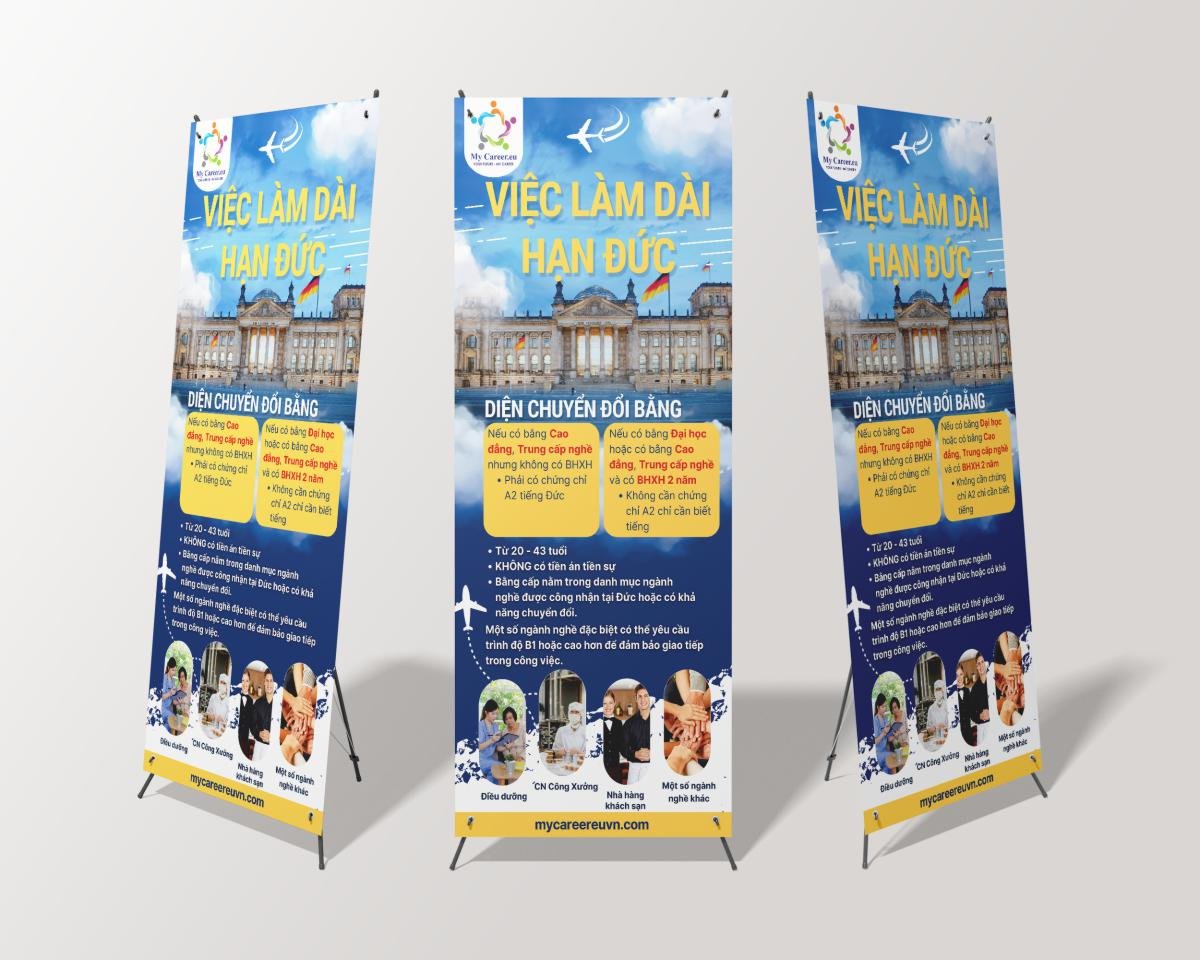 standee tuyển dụng việc làm tại đức