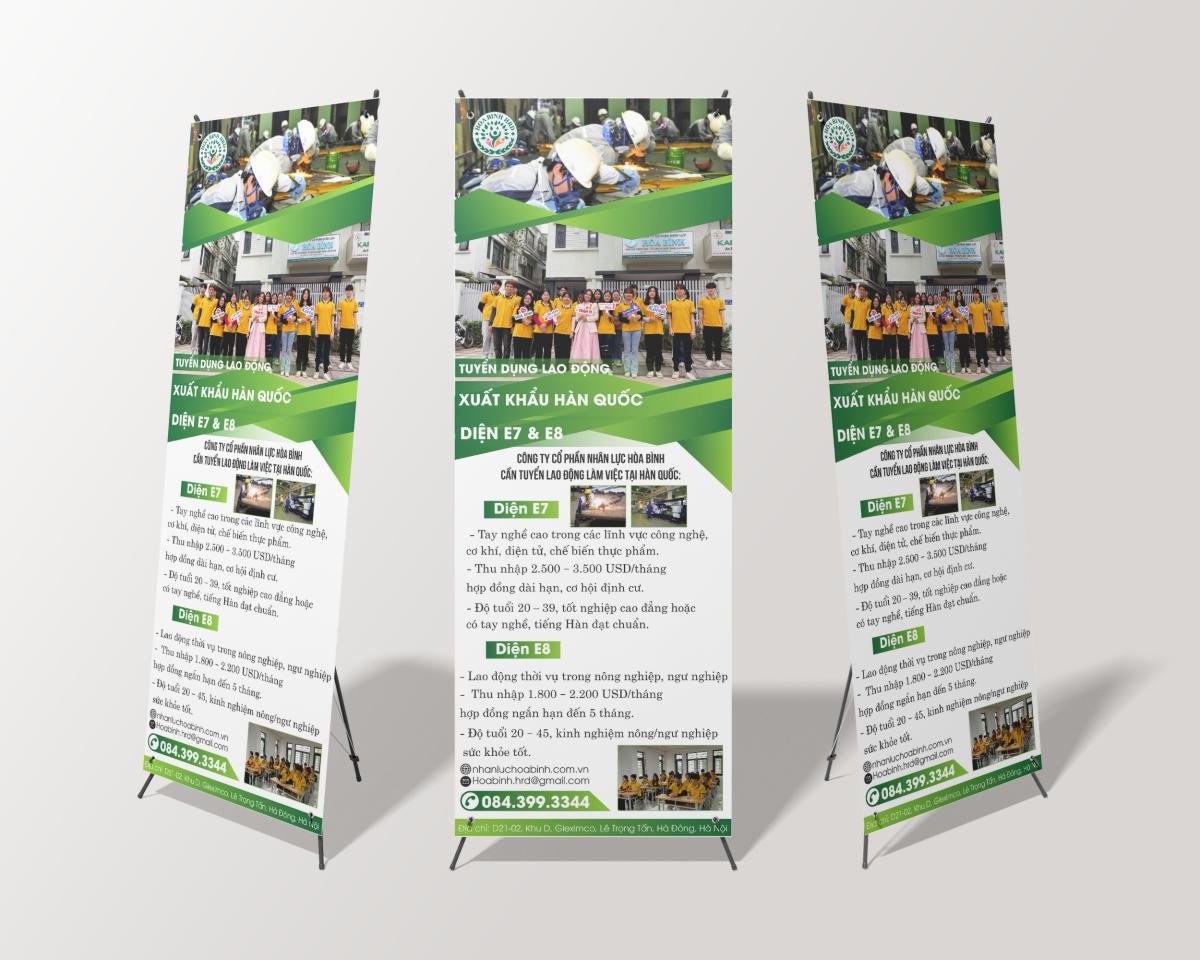 standee tuyển dụng xkld việc làm hàn quốc