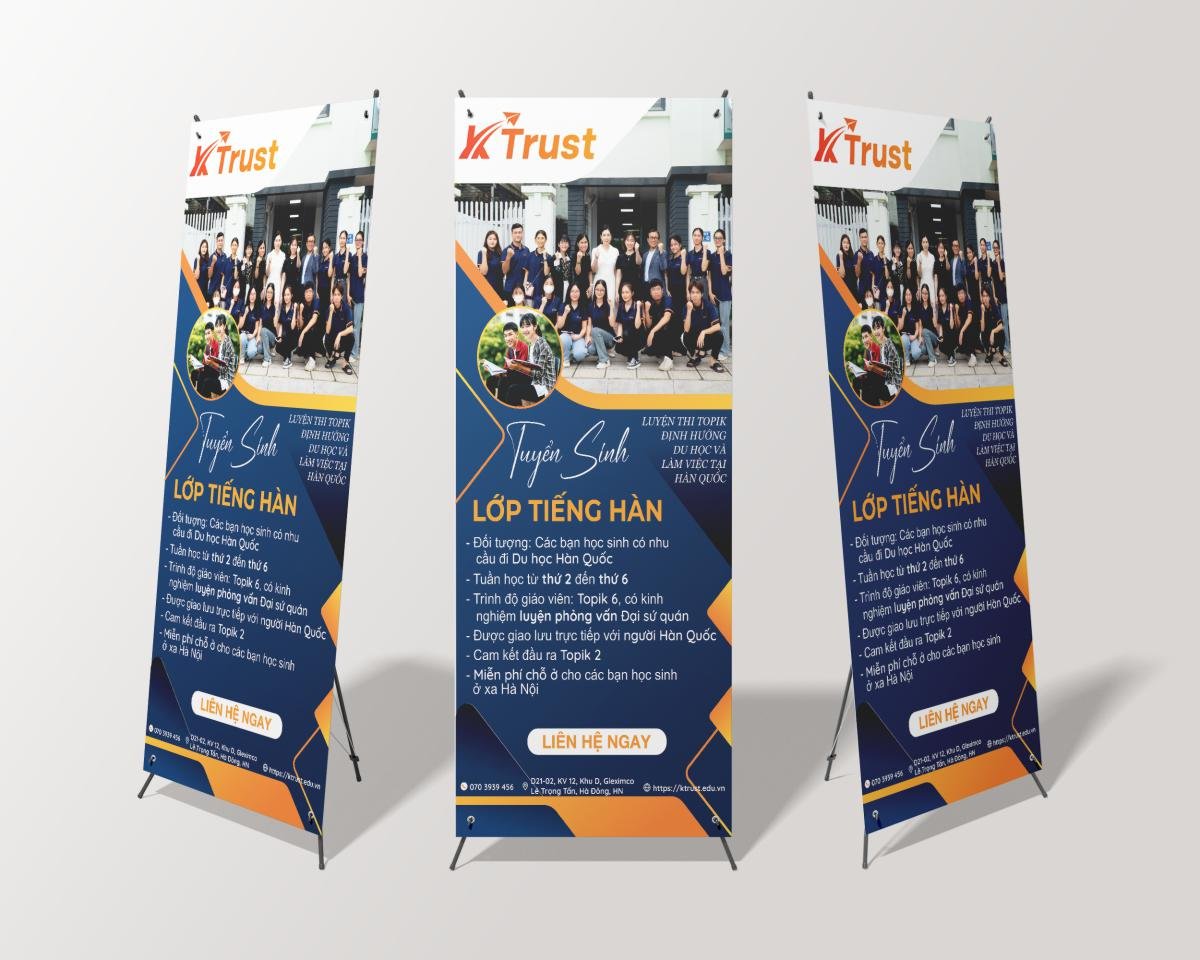 standee tuyển sinh tiếng lớp hàn