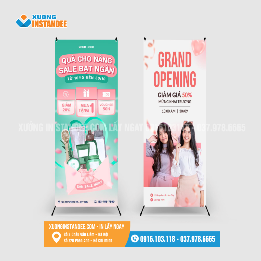 in standee kích thước 60x160cm