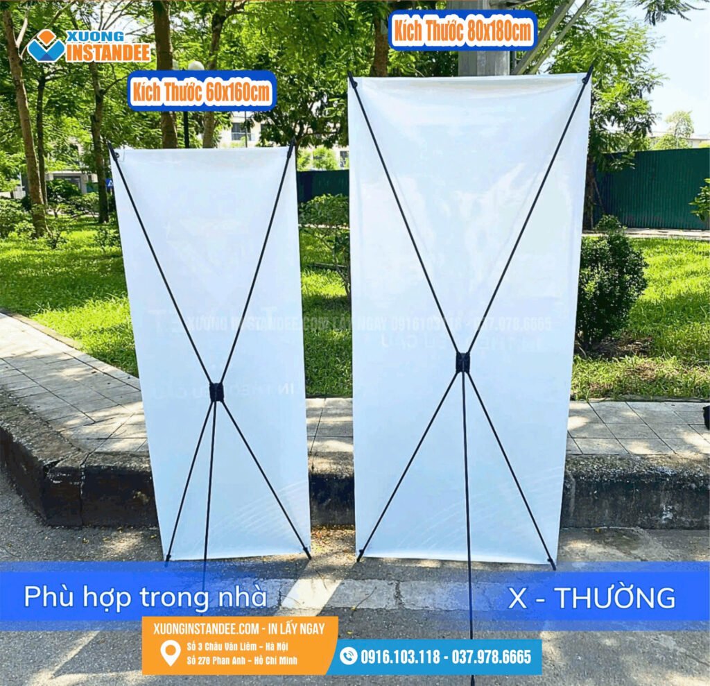 Lưu ý khi sử dụng standee 80x180cm chân X thường